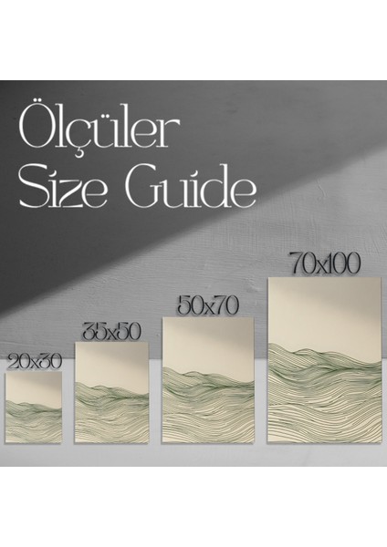 Minimalist Dalga Desenli Soyut Sanat Tablosu modelleri
