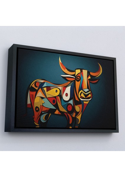 Çerçeveli Dekoratif Kanvas Tablo, Soyut Boğa TABLOSU-7210 modelleri