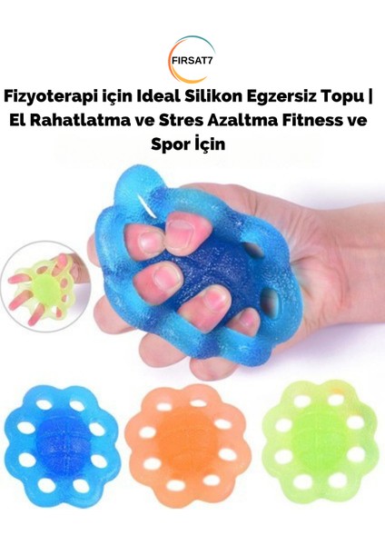 El Egzersizi Kavrama Güçlendirici Sıkma ve Esneme Parmak Uzatma Fizyoterapi Fitness ve Spor Silikon