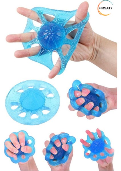 El Egzersizi Kavrama Güçlendirici Sıkma ve Esneme Parmak Uzatma Fizyoterapi Fitness ve Spor Silikon