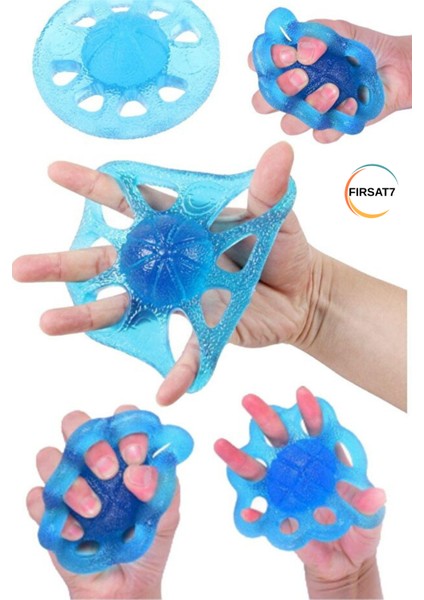 El Egzersizi Kavrama Güçlendirici Sıkma ve Esneme Parmak Uzatma Fizyoterapi Fitness ve Spor Silikon