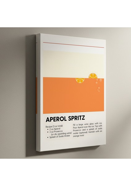 Aperol Spritz Kokteyli Illüstrasyon Tablosu