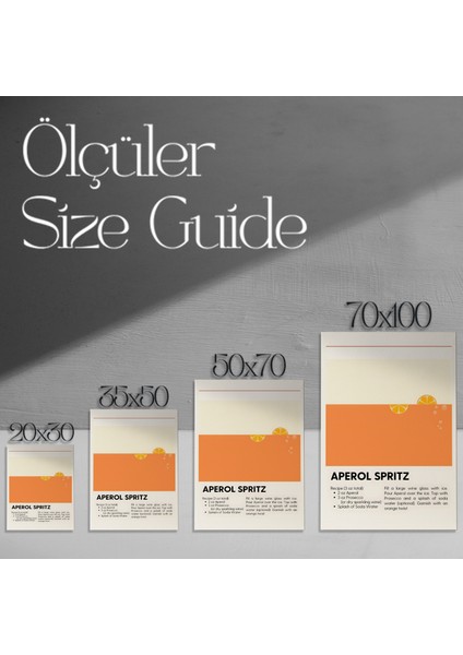 Aperol Spritz Kokteyli Illüstrasyon Tablosu modelleri