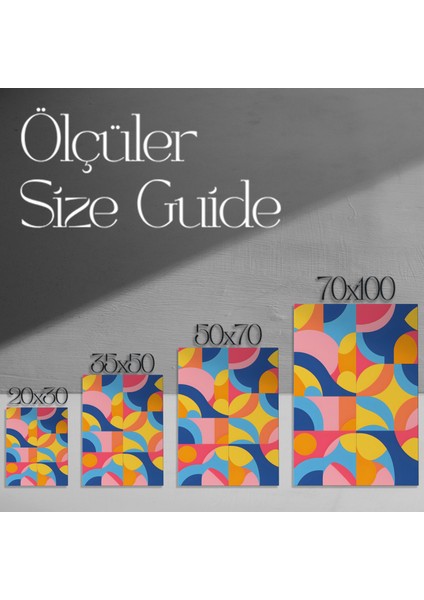 Soyut Geometrik Desenler Tablosu modelleri