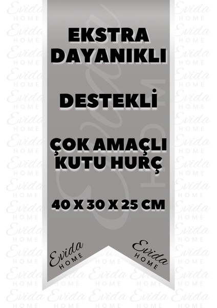 Gri Çizgili Çok Amaçlı Saklama Kutusu, Organizer, 3'lü Set, 40X30X25 indirimleri