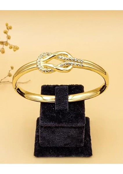 Nodia Düğüm Gold Çelik Kelepçe Bileklik indirimleri