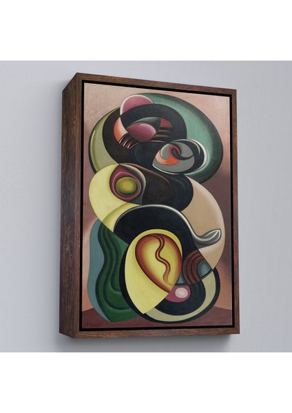 Çerçeveli Dekoratif Kanvas Tablo, Auguste Herbin - Kompozisyon Hareketi TABLOSU-8099 fiyatları