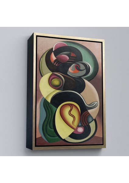 Çerçeveli Dekoratif Kanvas Tablo, Auguste Herbin - Kompozisyon Hareketi TABLOSU-8099 modelleri