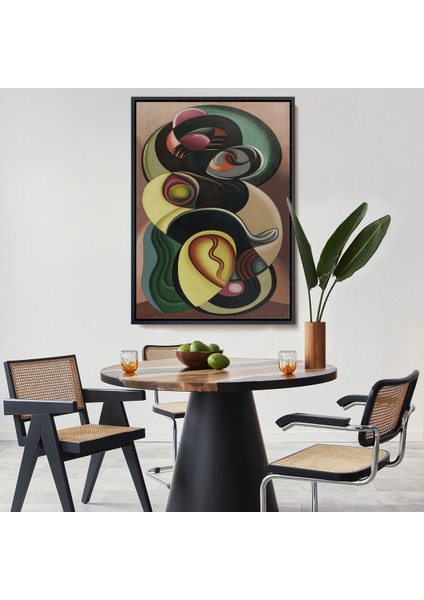 Çerçeveli Dekoratif Kanvas Tablo, Auguste Herbin - Kompozisyon Hareketi TABLOSU-8099