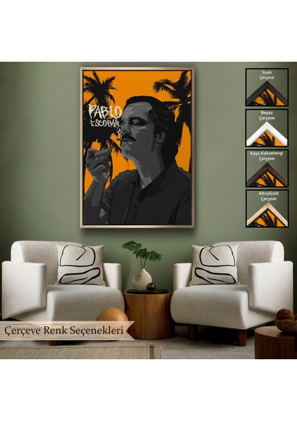 çerçeveli dekoratif kanvas tablo, pablo tablosu-7801