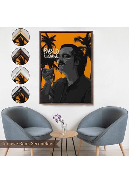 çerçeveli dekoratif kanvas tablo, pablo tablosu-7801