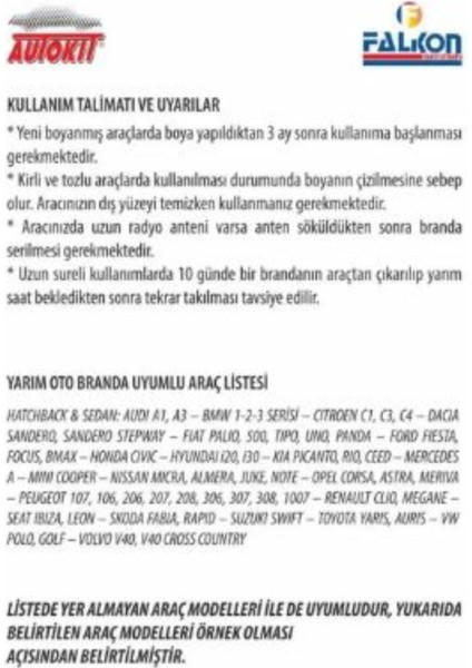 Yarim Araba Brandasi Mifronlu Sd & Hb 320X235 cm modelleri