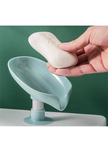 1 Adet Pratik Vantuzlu Su Giderli Sabunluk Vantuzlu Su Tutmaz Katı Kaydırmaz Banyo Sabunluğu