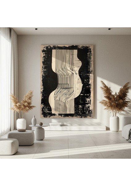 Soyut Geometrik Desenli Figür Tablosu fırsatları