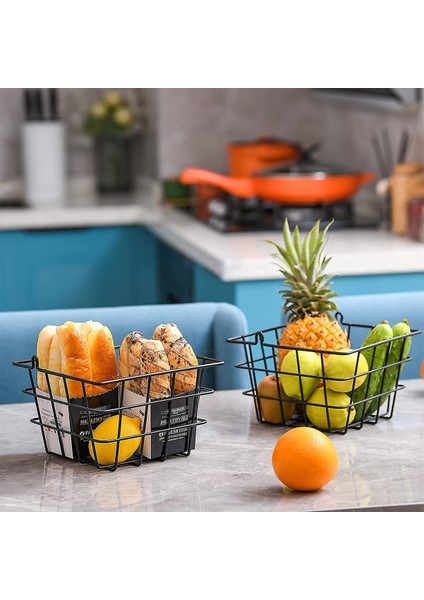 2 Katlı Siyah Mutfak Düzenleyici ve Meyve Sebze Sepeti modelleri