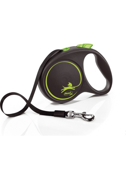 Black Design Şerit Uzayan Gezdirme Tasması