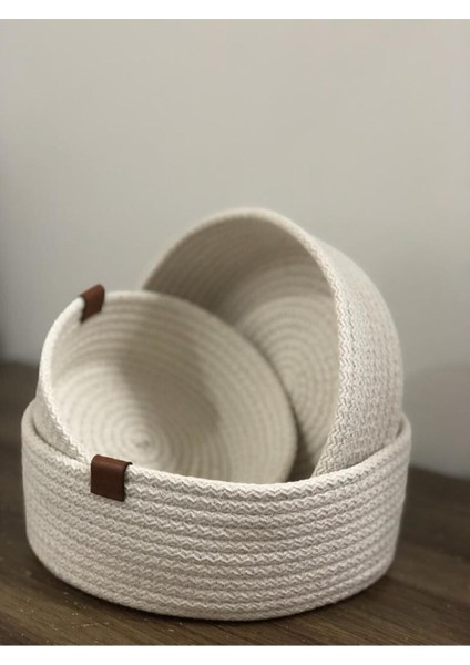 Üçlü Hasır Organizer Sepet Seti, Çok Amaçlı ve Şık Depolama Çözümü modelleri