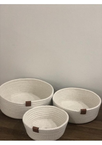 Üçlü Hasır Organizer Sepet Seti, Çok Amaçlı ve Şık Depolama Çözümü indirimleri