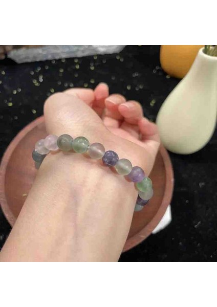 Florit Bileklik – Zihinsel Netlik ve Pozitif Enerji Taşı - 100%100 Doğal Değerli Taş- 8 mm
