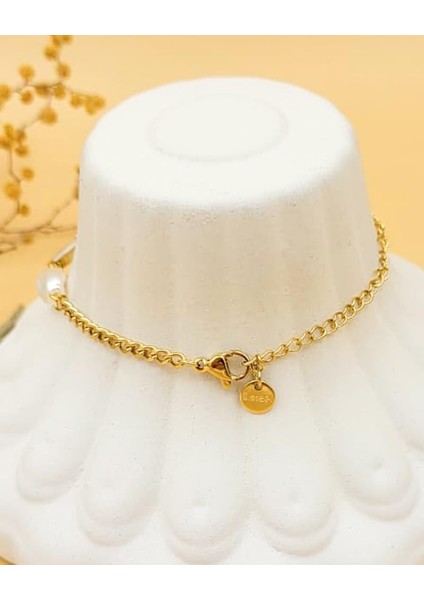 Mithra Inci Detaylı Gold Çelik Bileklik indirimleri