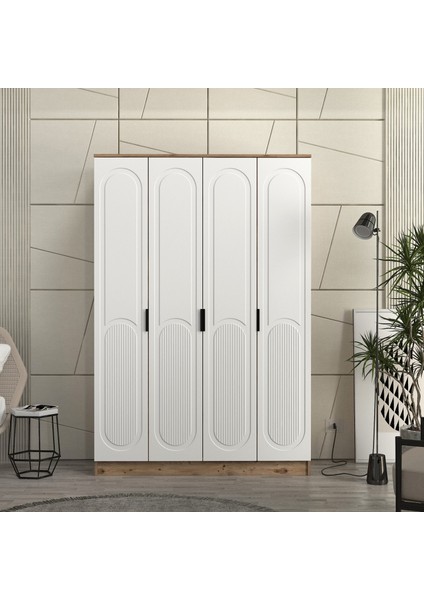 Derin 4 Kapaklı Bazalı Gardırop Tamamı Mdf fiyatları