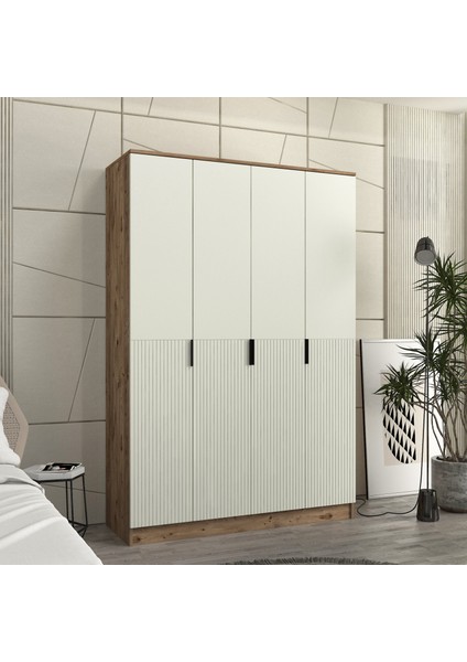 Venüs 4 Kapaklı Bazalı Gardırop Tamamı Mdf fiyatları