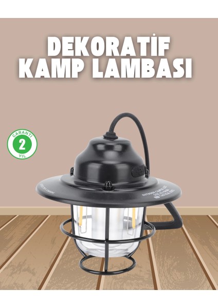 Dekoratif ve Fonksiyonel Taşınabilir Kamp Gece Lambası