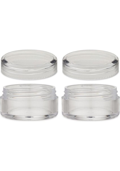 Turuncu 3,8cm 10ML Şeffaf Mini Saklama Kutusu 2'li
