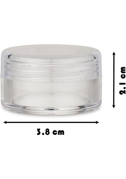 Turuncu 3,8cm 10ML Şeffaf Mini Saklama Kutusu 2'li fiyatları
