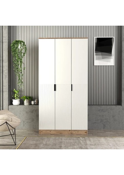 Venüs 3 Kapaklı Bazalı Gardırop Tamamı Mdf fiyatları