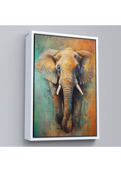 Çerçeveli Dekoratif Kanvas Tablo, Yürüyen Fil TABLO-7505