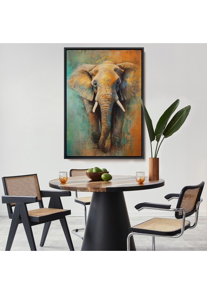 Çerçeveli Dekoratif Kanvas Tablo, Yürüyen Fil TABLO-7505