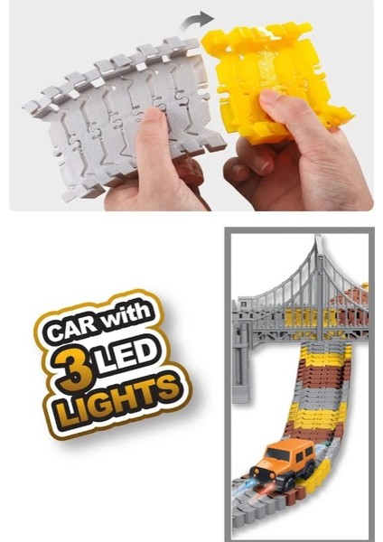 Inşaat Temalı Hareketli Raylı Araçlı Köprülü 192 Parça modelleri