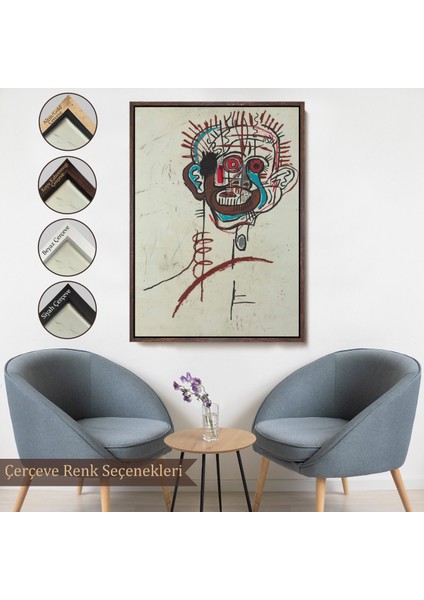 Çerçeveli Dekoratif Kanvas Tablo, Jean-Michel Basquiat - Isimsiz Tablo - UNTITLED-7441