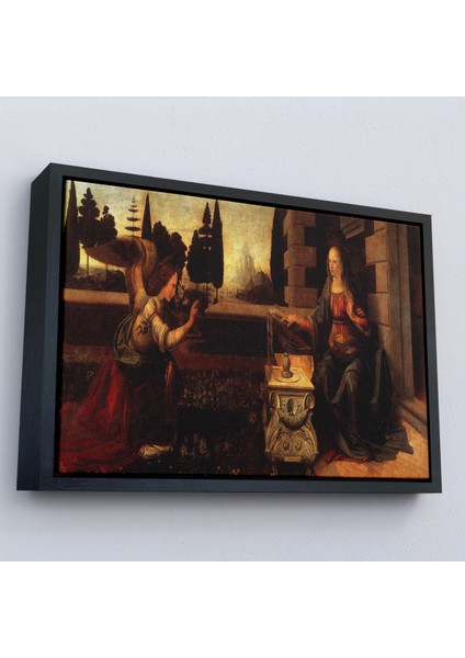 Çerçeveli Dekoratif Kanvas Tablo, Leohomedo Da Vinci - Duyuru Tablo - ANNUNCIATION-7096
