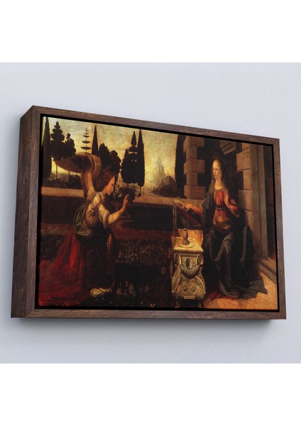Çerçeveli Dekoratif Kanvas Tablo, Leohomedo Da Vinci - Duyuru Tablo - ANNUNCIATION-7096 fiyatları
