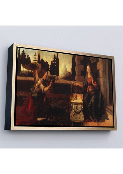 Çerçeveli Dekoratif Kanvas Tablo, Leohomedo Da Vinci - Duyuru Tablo - ANNUNCIATION-7096 modelleri