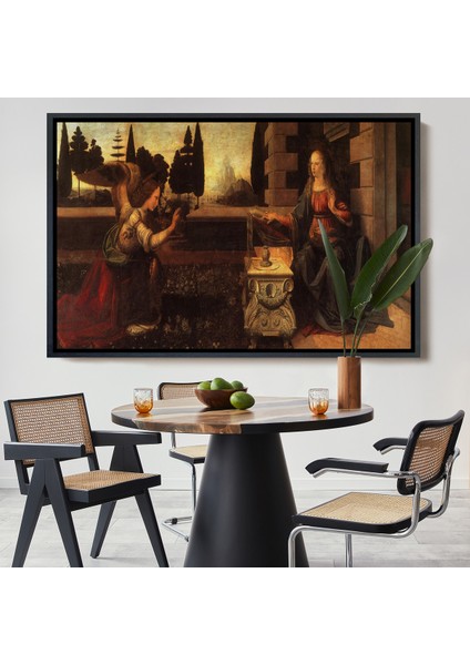 Çerçeveli Dekoratif Kanvas Tablo, Leohomedo Da Vinci - Duyuru Tablo - ANNUNCIATION-7096