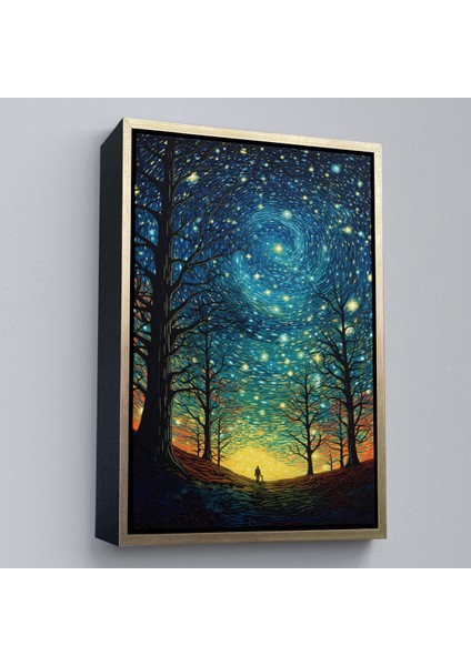 Çerçeveli Dekoratif Kanvas Tablo, Vincent Van Gogh Tarzı Yıldızlı Gece TABLOSU-7533 fiyatları