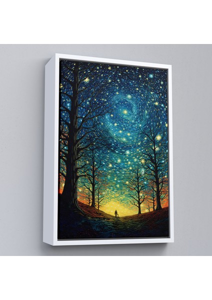 Çerçeveli Dekoratif Kanvas Tablo, Vincent Van Gogh Tarzı Yıldızlı Gece TABLOSU-7533 fırsatları