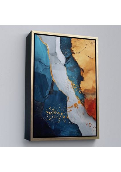 Çerçeveli Dekoratif Kanvas Tablo, Mermer Desenli Soyut TABLO-7576 fiyatları
