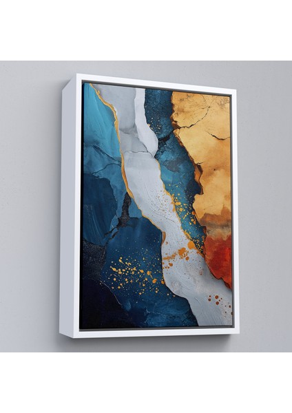 Çerçeveli Dekoratif Kanvas Tablo, Mermer Desenli Soyut TABLO-7576 fırsatları