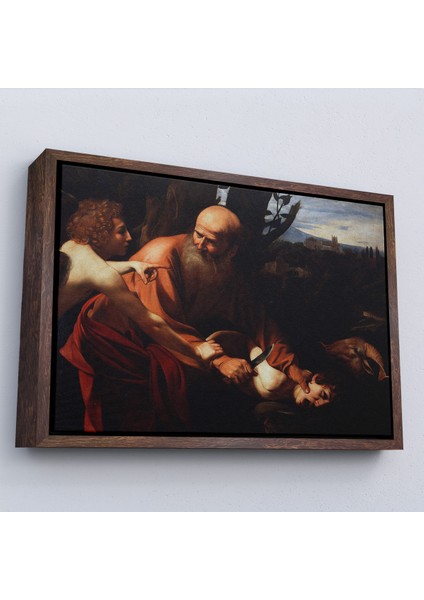 Çerçeveli Dekoratif Kanvas Tablo, Caravaggio - Isanın Kurban Edilmesi Tablo -Sacrifice Of ISAAC-7121
