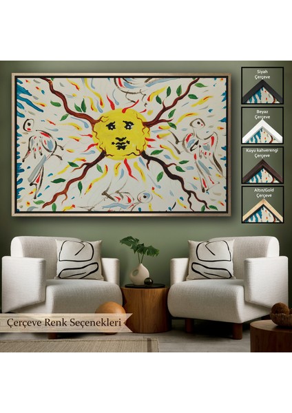 Çerçeveli Dekoratif Kanvas Tablo, Salvador Dali - Bitki Güneşi TABLO-7127