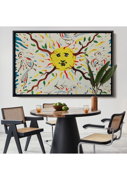 Çerçeveli Dekoratif Kanvas Tablo, Salvador Dali - Bitki Güneşi TABLO-7127