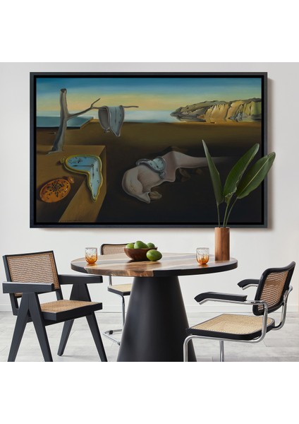 Çerçeveli Dekoratif Kanvas Tablo, Salvador Dali - Belleğin Azmi - The Persistence Of MEMORY-7128