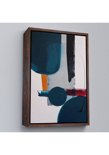 Çerçeveli Dekoratif Kanvas Tablo, Mavi Tonlardaki Yağlıboya Görünümlü TABLO-7608 fiyatları