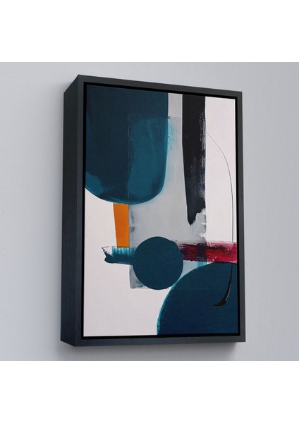 Çerçeveli Dekoratif Kanvas Tablo, Mavi Tonlardaki Yağlıboya Görünümlü TABLO-7608 modelleri