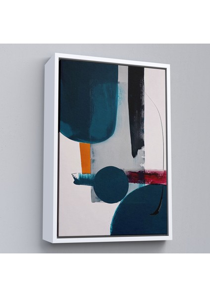 Çerçeveli Dekoratif Kanvas Tablo, Mavi Tonlardaki Yağlıboya Görünümlü TABLO-7608 fırsatları