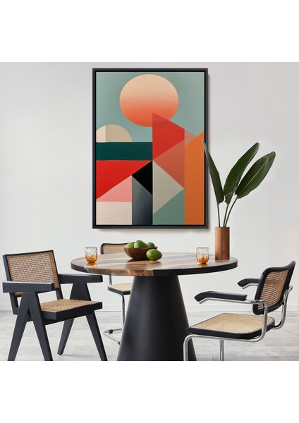 Çerçeveli Dekoratif Kanvas Tablo, Modern Desenli Soyut TABLO-7553